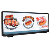 Food delivery car advertising light